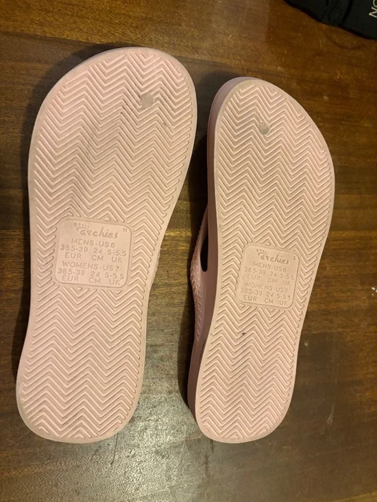 Women's Soft Pink Slip-On Flip Flop Sandals - Picture 2 of 4